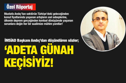 İMSİAD Başkanı Andıç’dan düşündüren sözler; ‘ADETA GÜNAH  KEÇİSİYİZ…!