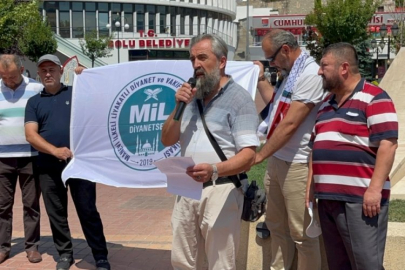 Din görevlileri Tanju Özcan'ı protesto etti