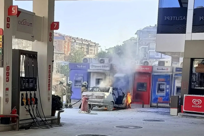 İstanbul'da akaryakıt istasyonunda korkutan yangın