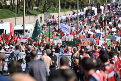 Türkiye genelinde Filistin için destek yürüyüşü