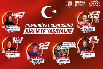 Bursa'da 29 Ekim'e yakışır kutlama programı