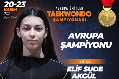 Milli sporcu Elif Sude Akgül, Avrupa şampiyonu