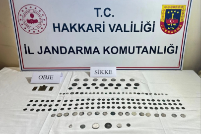 Hakkari'deki tarihi eser operasyonunda 163 adet sikke ele geçirildi