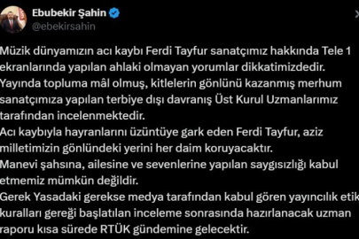 RTÜK Başkanı Şahin'den sunucu Musa Özuğurlu'nun Ferdi Tayfur yorumuna tepki